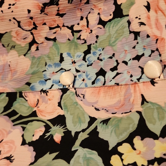 Victoria's Secret Gold Label Pink and Black Floral Kimono Size M/L - Picture 6 of 6